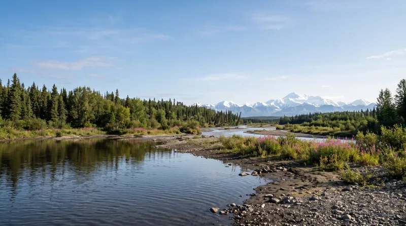 Alaska landscape, backdrop for the Angling Hubs Seward directory