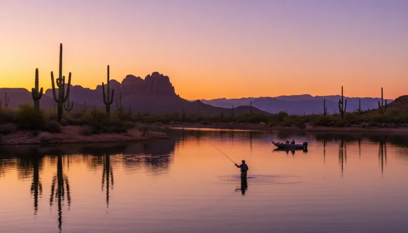 Arizona fishing waters. Backdrop for the Angling Hubs Arizona guide directory