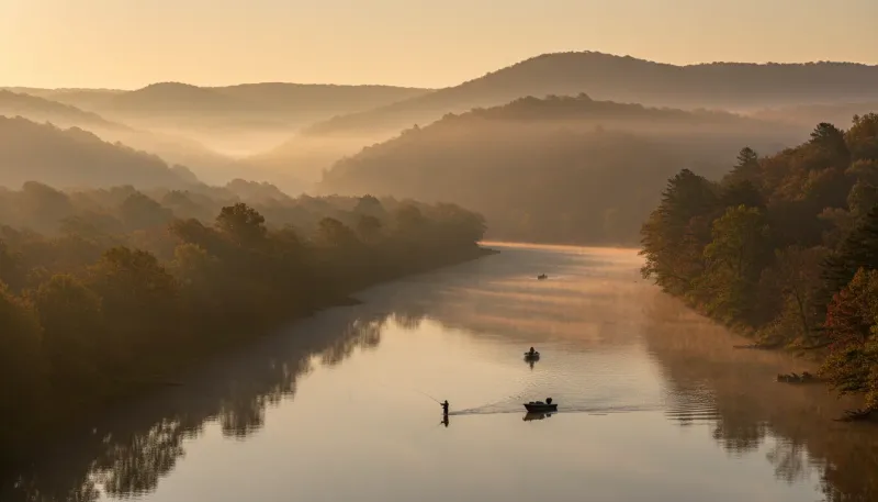 Arkansas landscape, backdrop for the Angling Hubs Bull Shoals directory