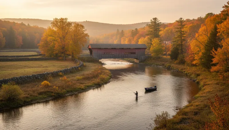 Connecticut landscape, backdrop for the Angling Hubs Clinton directory