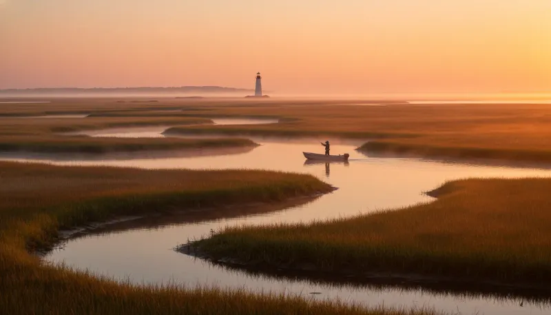 Delaware landscape, backdrop for the Angling Hubs Lewes directory