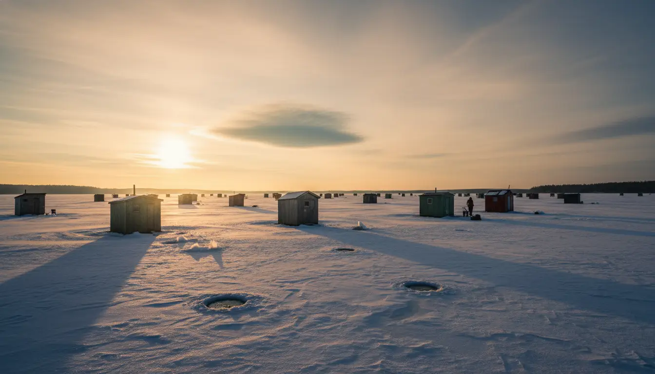 Ice Fishing: Guided ice fishing for walleye, perch, pike, and crappie.