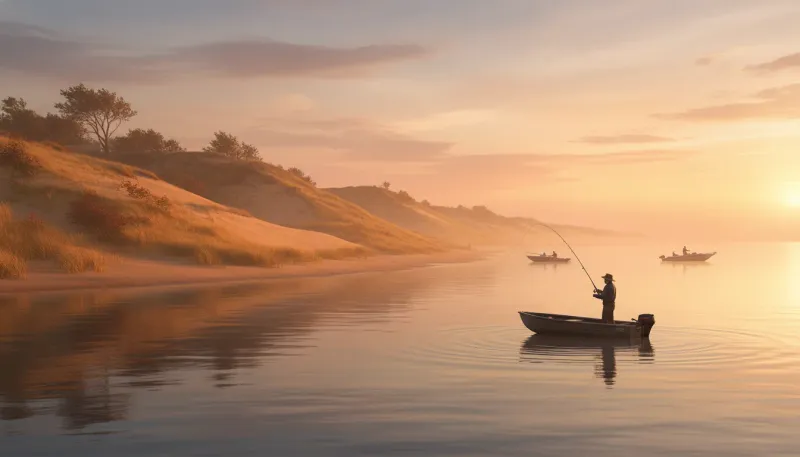 Indiana landscape, backdrop for the Angling Hubs Michigan City directory