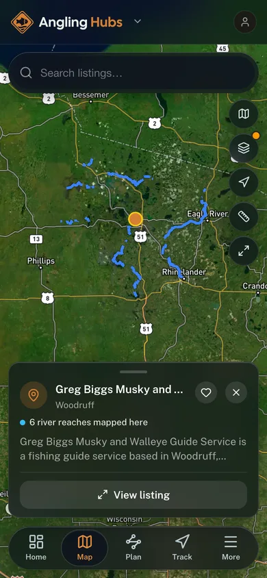 Every guide, charter, and spot on one map