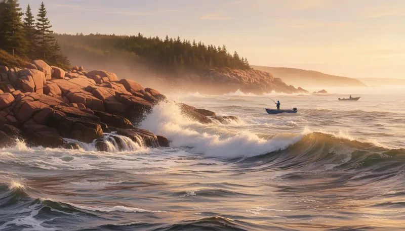 Maine landscape, backdrop for the Angling Hubs South Portland directory