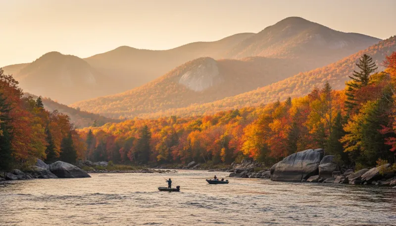 New Hampshire landscape, backdrop for the Angling Hubs Hampton directory